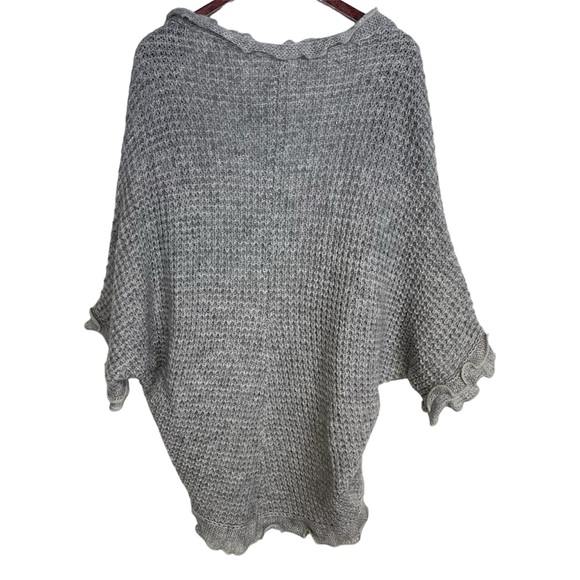 Moth Rocia Ruffled Gray Cardigan Size Small - Picture 2 of 10